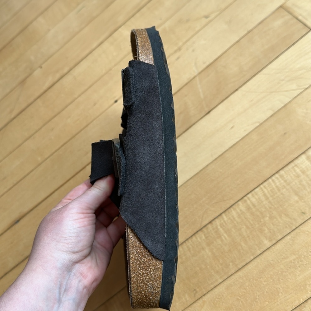 Birkenstock • Brown Suede Sandals Size 7 or 38 Narrow - Picture 8 of 10